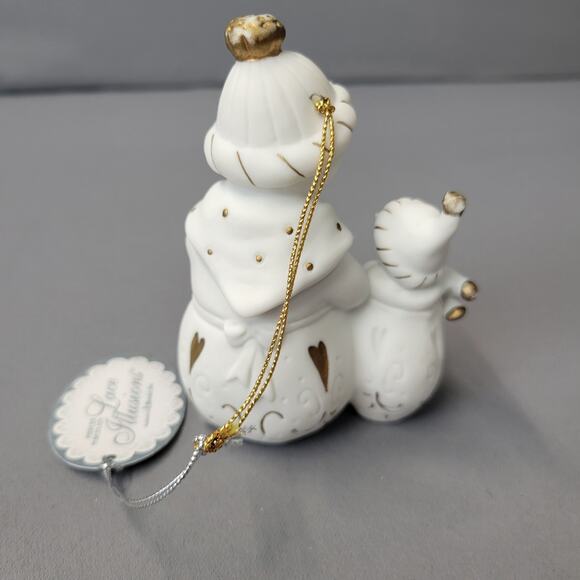 Roman Inc Snowman #2356 Mother Child Christmas Ornament Pierced Porcelain 2004 - Picture 5 of 14